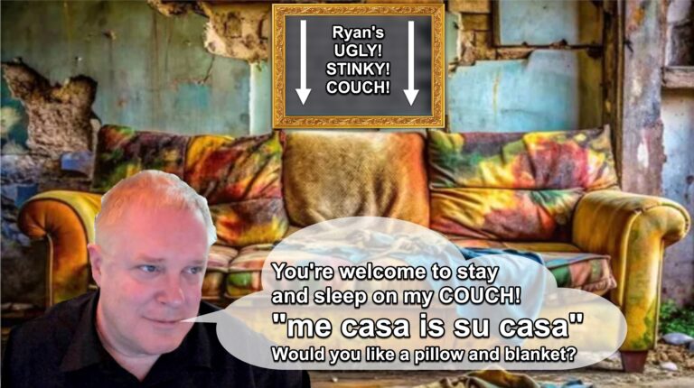 Ryan’s Sonic Sofa: The Strategic Sleeping Solution That Guarantees a Composer’s Peace and Quiet.